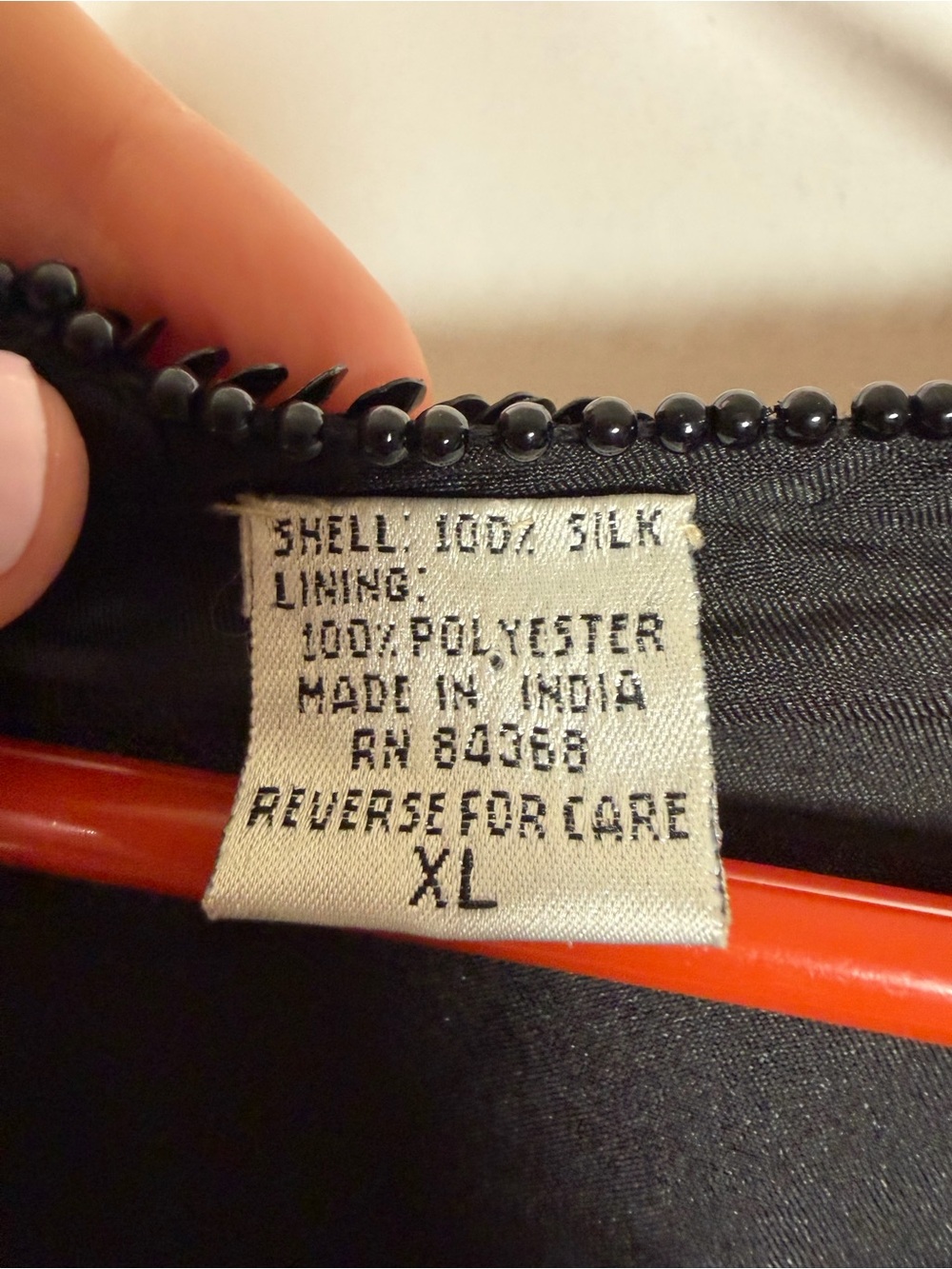 Vintage 80s Laurence Kazar Black Silk Beaded V-Neck Cocktail Mini Dress - Picture 2 of 10